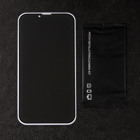 Protective glass for the iPhone 13 Pro Max/14 Plus, Antishpion, 9h, 0.33 mm, black frame-1