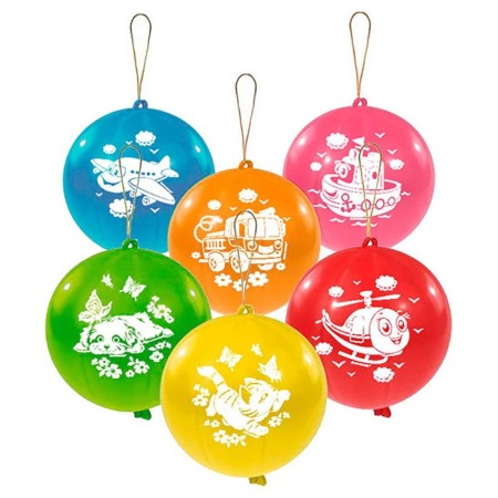 Shar Latex 17 ", Punch-Bull with a pattern, set 25 pcs., Mix