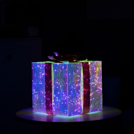 LED figure "Gift" 25 × 25 × 25 cm, plastic, 220 V, glow of white-4