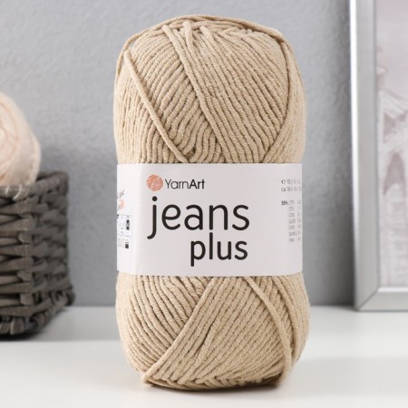 Yarn "Jeans Plus" 55% cotton, 45% acrylic 160m/100g (48 beige)-4