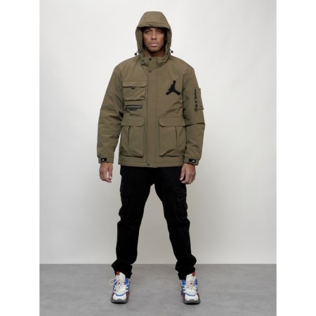 Sports male jacket, size 52, dark beige color-4