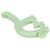 Silicone teether "swan", green color, crush me