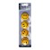 Magnets for boards "Smiley" 40 mm, 4 pieces, Globus yellow