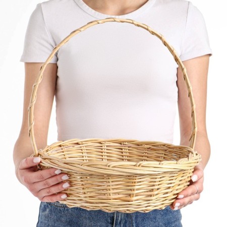 Karina basket, No. 3, Dodno = 25 cm, Dopta = 31 cm, h = 9/34 cm, manual weaving, willow