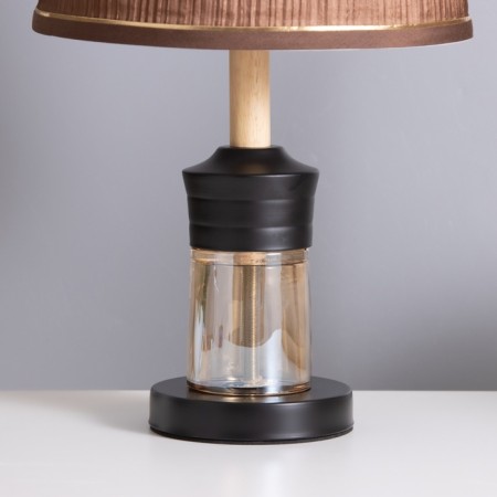 Threshold lamp "Louise" 1x40W E27 1x5W LED Black/Chocolate 25x25x43cm-3