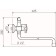 Bath mixer RMS SL71-140, two-wound, long spout, shower watering can and hose, chrome