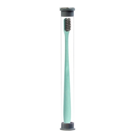 The toothbrush is soft, in the tube, blue-5