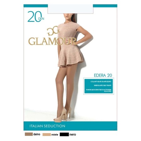 Female Kapronovy tights, Glamor edera 20 den, black color (nero), size 4