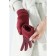Gloves are female, dimensionless, without insulation, burgundy color