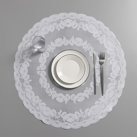 Openwork napkin "Blinding", 60 × 60 cm, PVC, white color