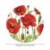 Tables on the table "Fragrant poppies", round, oxford, elastic band, size 120x120 cm, diameter 75-100 cm