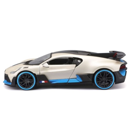 MASTO DIE-CAST BUGATTI Divo machine, opening doors, 1:24, white color with design-11