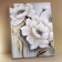 Picture on numbers with a whip 40 × 50 cm "White flowers" 13 colors