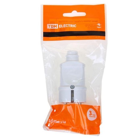 TDM straight fork, 16 A, 250 V, IP20, with salary, white-2