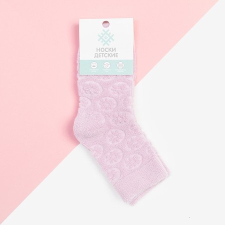 Socks for girls Tainted KAFTAN "Flowerers", size 18-20 cm, lilac color-2