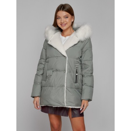 Women's winter jacket, size 52, light green color-7