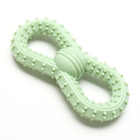Dog toy "Infinity", TPR, Massage, 19 cm, green
