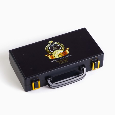 Poker "Game time", set for the game (100 chips, 2 deck of cards, 5 cubes)-2