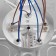 Riana chandelier 5x40W E27 white, silver 57x57x23cm
