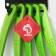 A set of kitchen supplies of the “Point”, 5 objects, green color