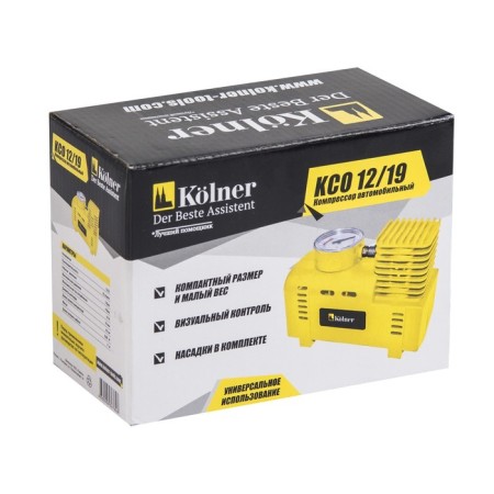 Car compressor Kolner KCO 12/19, 12V, pressure 3 bar, 15 l/min, cable 3 m-3