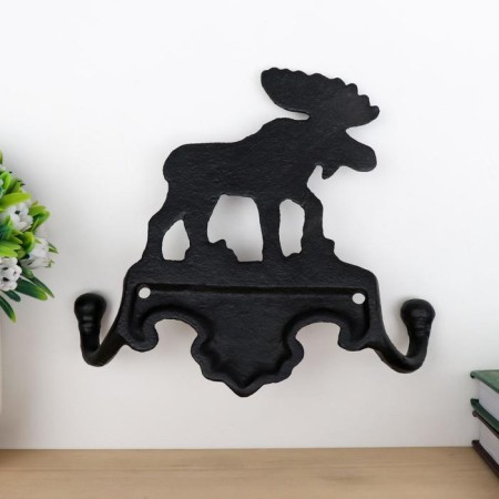 Decorative metal hooks "elk" 15x16x3.5 cm-2