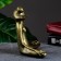 Figure "Frog Yoga in the Lotus Pose" 16x16x6cm, gold