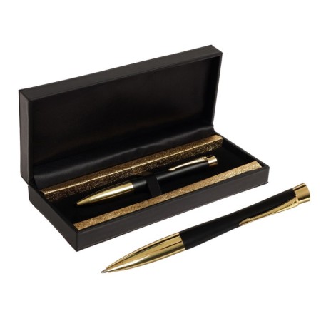 Handle Gift Ballic Calligrata, in the leatherette case PB U, rotary, black body with gold