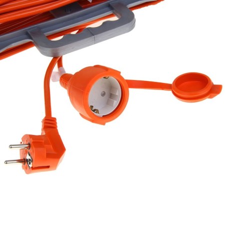 An extension cord on the frame USh-10, 10 m, with salary, PVS 3x0.75, IP54, sockets with a lat. lid-1
