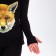 Women's thermal underwear (jumper, leggings) print fox, black color, size 42