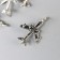 Decor for creativity Metal "Airplane" silver 1.8x1.2 cm