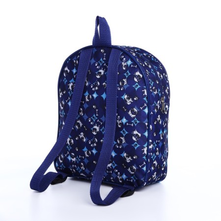 Baby backpack on lightning, external pocket, blue color-3