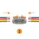 Terminal of QMS 222-424p Passing 4 poles, with an mounting platform (0.08-4 mm²), gray (25 pcs./Union) Rexan