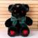 Soft toy "Bear" with a green bow, 31 cm