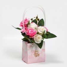 Moisture -resistant packet for flowers Love You More, 11.5 x 12 x 8 cm