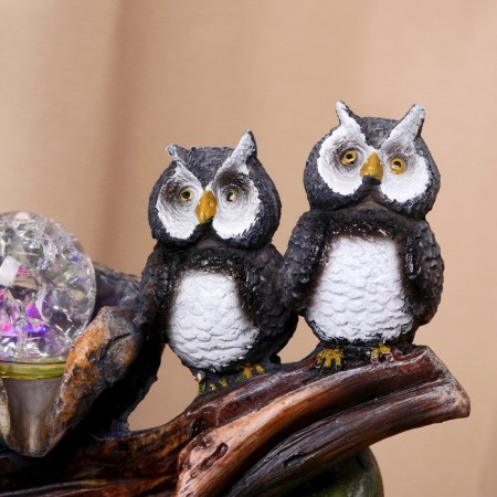 Two owls at the stone 20.5x27 cm (with backlight)-1