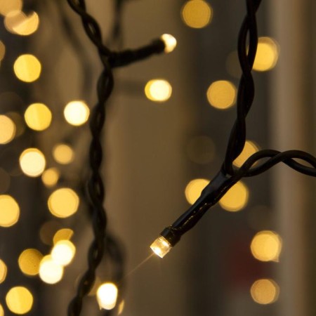 Garland "Curtain" 2 × 1.5 m, IP44, UMS, dark thread, 360 LED, glow warm white, 220 V-1