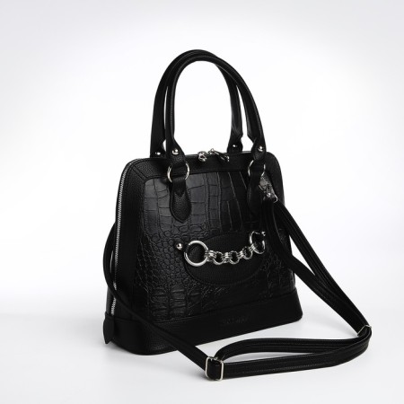 Female bag Textura, tout, average size, black color-6