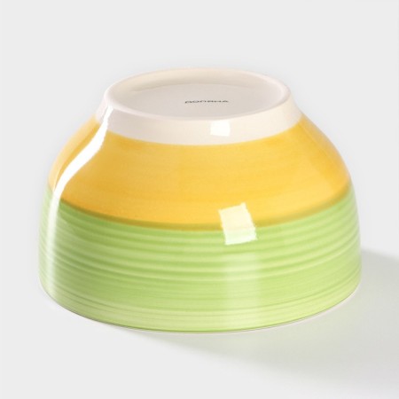 Salamic Ceramic Dolyana "Sunflower", 800 ml, d = 14 cm, green color-2