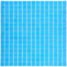 Glass mosaic Bonaparte Simple Blue, on paper, 327x327x4 mm