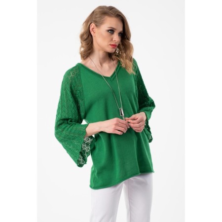 Female jumper, size 44, green color-3