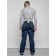 Semi-combinezone ski insulated male winter, size 52, dark blue color