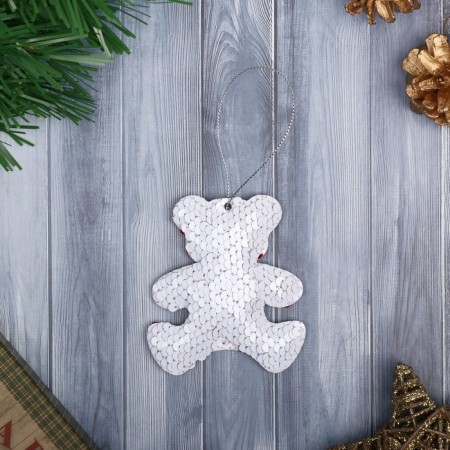 Soft suspension "Bear - Festive overflow" 8.5*9.5 cm, mix