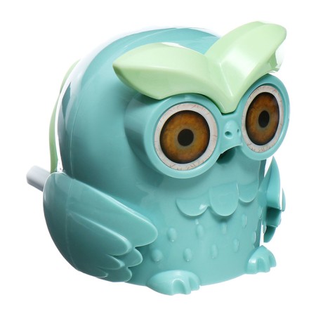 Mechanical sharpener with container owl green-7