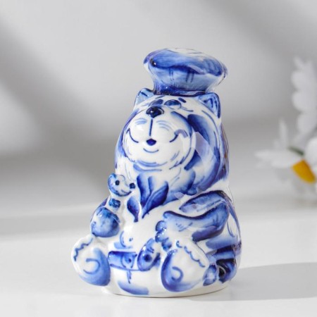 Сувенир «Кот повар», 5 см, гжель-5