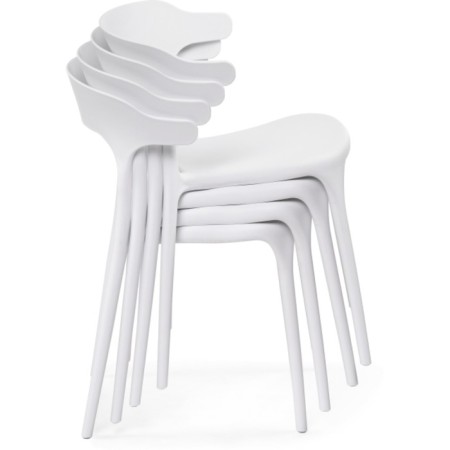 Plastic stool Vite plastic, white 49x48x75 cm-5