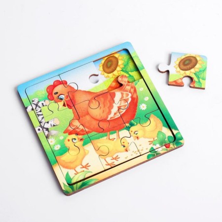 Puzzle "Chicken with chickens", 9 parts-2