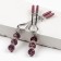 BDSM Assessor Okopoki, steam clamps with beads, metal, plastic, purple
