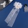 Hair clip "Schoolgirl" bow point, 12x30 cm, white