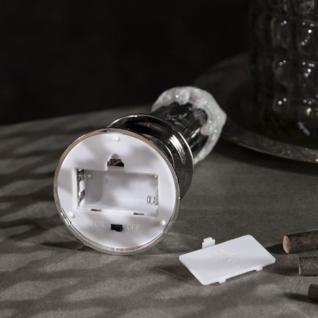 LED figure "Candle with a snowman" 7 × 20 × 7 cm, plastic, batteries AAAX2 (not in the kit), glow warm white-2